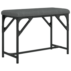 vidaXL Jídelní lavice tmavě šedá 62 x 32 x 45 cm ocel a textil (835219)