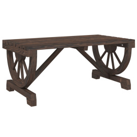 vidaXL Zahradní konferenční stolek 90x50x40 cm masivní jedlové dřevo (365108)