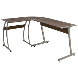 vidaXL Rohový psací stůl hnědý kompozitní dřevo (375955)