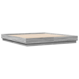vidaXL Rám postele šedý sonoma 200 x 200 cm kompozitní dřevo (3209833)