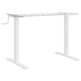vidaXL Rám stojacího stolu bílý (94–135) x 60 x (70–114) cm ocel (4005340)