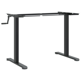 vidaXL Rám stojacího stolu černý (94–135) x 60 x (70–114) cm ocel (4005341)