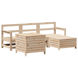 vidaXL 5dílná zahradní sedací souprava masivní borové dřevo (3250496)