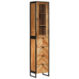 vidaXL Koupelnová skříňka 40x27x190 cm železo a masivní akáciové dřevo (3217118)
